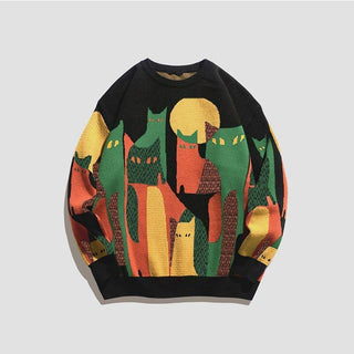 PurrPatch - Unisex Sweatshirt mit Katze - Sweatshirts & Hoodies - Schwarz - Müller Mode