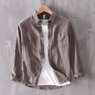 Ralf Langarmhemd mit Button - Down Kragen - Hemden - Grau - Müller Mode