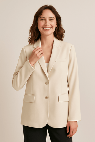 Remy Einfarbiger blazer mit Knöpfen - Blazers - Beige - Müller Mode
