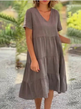 Rieke - Kurzarm - Midikleid - Atmungsaktiv - Kleider - Braun - Müller Mode