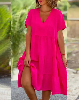Rieke - Kurzarm - Midikleid - Atmungsaktiv - Kleider - Rosa - Müller Mode
