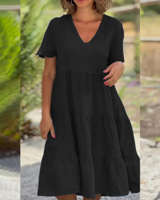 Rieke - Kurzarm - Midikleid - Atmungsaktiv - Kleider - Schwarz - Müller Mode