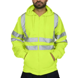 Ronan - Reflektierender Sicherheits - Hoodie - Robuste Arbeitskleidung - Arbeitsjacken - Grün - Müller Mode