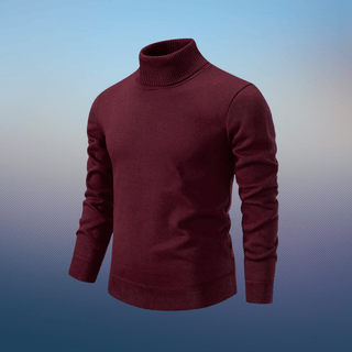Samuel - Rollkragenpullover aus Seidenwolle - Strickwaren - Rot - Müller Mode