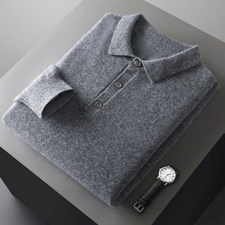 Samuel Strickpullover mit Polokragen und Knopfleiste - Strickwaren - Hellgrau - Müller Mode