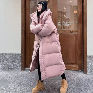 Sareena - Lange jacke - Stil mit Kapuze - Winterjacken - Rosa - Müller Mode