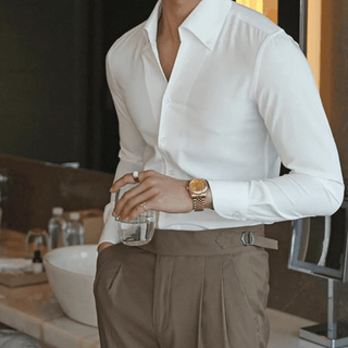 Sebastian Slim - Fit Hemd mit Stehkragen - Hemden - Weiß - Müller Mode