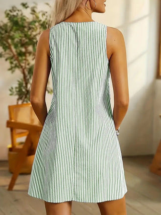 Serafina - Minikleid - Gestreift - Kleider - Grün - Müller Mode