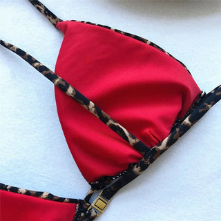 Silje - Bikini - Set - Leopard gepolsterter BH - Bademode - Braun - Müller Mode