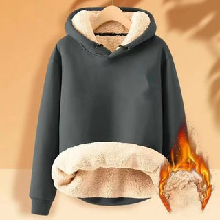 Simon - Sherpa - Fleecejacke mit Kapuze - Winterjacken - Orange - Müller Mode