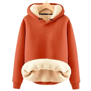 Simon - Sherpa - Fleecejacke mit Kapuze - Winterjacken - Orange - Müller Mode