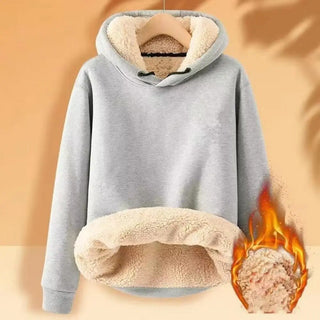 Simon - Sherpa - Fleecejacke mit Kapuze - Winterjacken - Orange - Müller Mode