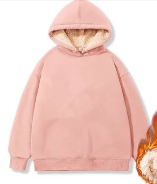 Simon - Sherpa - Fleecejacke mit Kapuze - Winterjacken - Rosa - Müller Mode