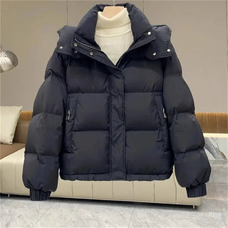 Simonne - Winterjacke - Stil mit Kapuze - Winterjacken - Schwarz - Müller Mode