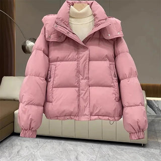 Simonne - Winterjacke - Stil mit Kapuze - Winterjacken - Rosa - Müller Mode