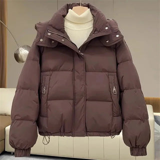 Simonne - Winterjacke - Stil mit Kapuze - Winterjacken - Braun - Müller Mode