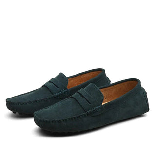 Svend - Wildleder Slipper - Italienischer Stil - Loafers - Dunkelgrün - Müller Mode
