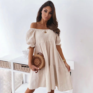 Tamara - Sommerkleid - Off - Shoulder - Kleider - Beige - Müller Mode