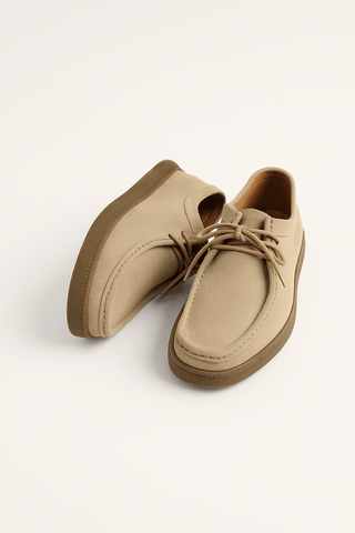 Theodore Wildleder Schnürschuhe mit Profilsohle - Sneakers - Beige - Müller Mode