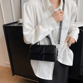 Tisha - Vintage - Schultertasche - Quadratische Form - Schultertaschen - Dunkelbraun - Müller Mode