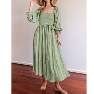 Trinity - Kleid - Rüschenärmel - Kleider - Grün - Müller Mode
