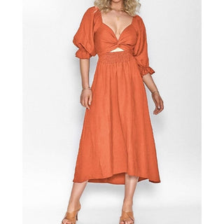 Trinity - Kleid - Rüschenärmel - Kleider - Rot - Müller Mode