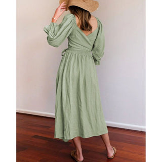 Trinity - Kleid - Rüschenärmel - Kleider - Grün - Müller Mode