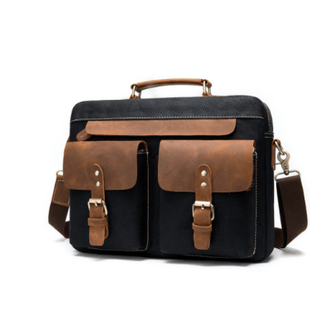 Tyrell - Vintage - Umhängetasche - Mit Verschließbaren Vordertaschen - Schultertaschen - Schwarz - Müller Mode