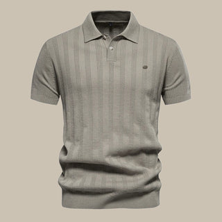 Valentin Strick - Poloshirt mit Knopfleiste - Polos - Khaki - Müller Mode