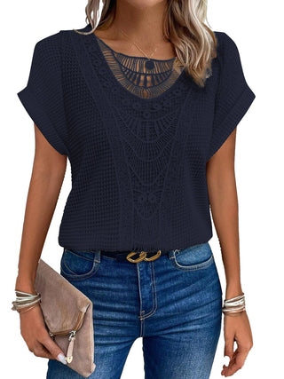 Valentina Strickbluse - Bluse - Marineblau - Müller Mode