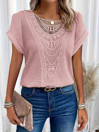 Valentina - Shirt - Rundhalsausschnitt - Bluse - Rosa - Müller Mode