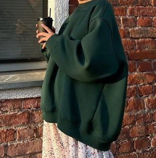 Vanna - Basic - Pullover - Übergrößen - Passform - Sweatshirts & Hoodies - Grün - Müller Mode