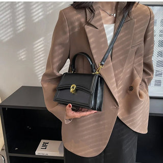 Vera - Leder Umhängetasche - Quadratischer Vintage - Stil - Schultertaschen - Khaki - Müller Mode