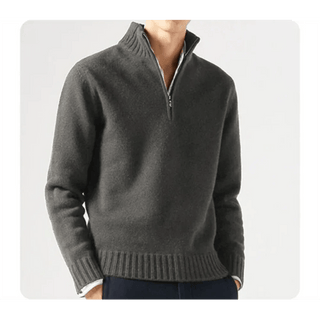 Wade - Rollkragenpullover - Halbreißverschluss - Stil - Sweatshirts & Hoodies - Grau - Müller Mode