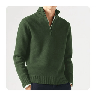 Wade - Rollkragenpullover - Halbreißverschluss - Stil - Sweatshirts & Hoodies - Grün - Müller Mode