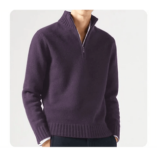 Wade - Rollkragenpullover - Halbreißverschluss - Stil - Sweatshirts & Hoodies - Lila - Müller Mode