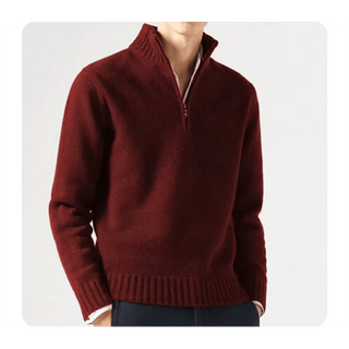 Wade - Rollkragenpullover - Halbreißverschluss - Stil - Sweatshirts & Hoodies - Rot - Müller Mode