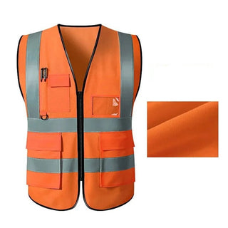 Walter - Reflektierende Sicherheitsweste - Praktische Taschen - Arbeitswesten - Orange - Müller Mode
