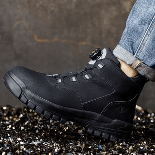 Wyatt - Stoßfeste Sicherheitsstiefel - Drehverschluss - Schnürsystem - Arbeitsschuhe - Schwarz - Müller Mode