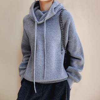 Ylliana - Strick - Hoodie - Gemütlicher Rollkragen - Strickwaren - Grün - Müller Mode