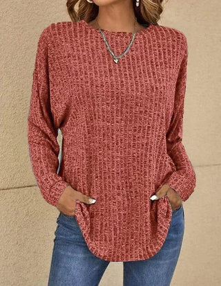 Ylva - Langärmeliger Freizeitpullover - Strickwaren - Rosa - Müller Mode