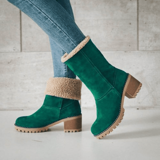 Ylva - Warme Stiefel - Weichem Futter - Stiefel - Grün - Müller Mode