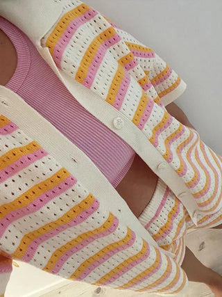 Ynez - Kurzes Set - Atmungsaktive Sommerkleidung - Sets - Rosa - Müller Mode