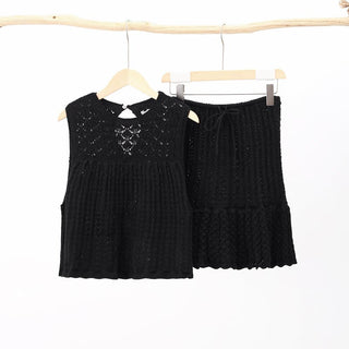Zelda - Strickwaren - Sommer - Rockset - Strickwaren - Schwarz - Müller Mode
