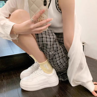 Zephanie - Ganz Weiße Freizeit - Sneakers - Plateau - Stil - Sneakers - Weiß - Müller Mode