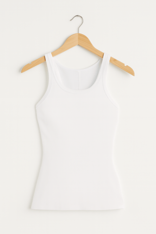 Zinaida Tanktop Gerippt - Tops - Weiß - Müller Mode