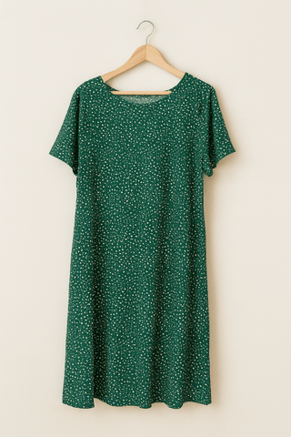 Zita Midikleid mit Punkten und kurzen Ärmeln - Kleider - Grun - Müller Mode